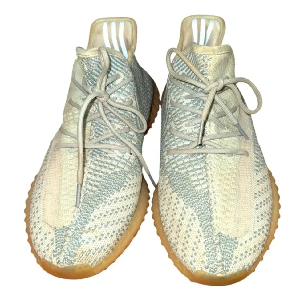 Adidas Yeezy Boost 350 V2 MENS 9.5 PRE-OWNED Cloud‎ White Shoes/Sneakers FW3043